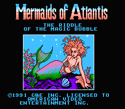 Mermaids of Atlantis box art for NES